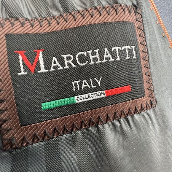 Marchatti Gray suit jacket Blazer 42R‎ Sport Coat 100% polyester - Picture 7 of 12